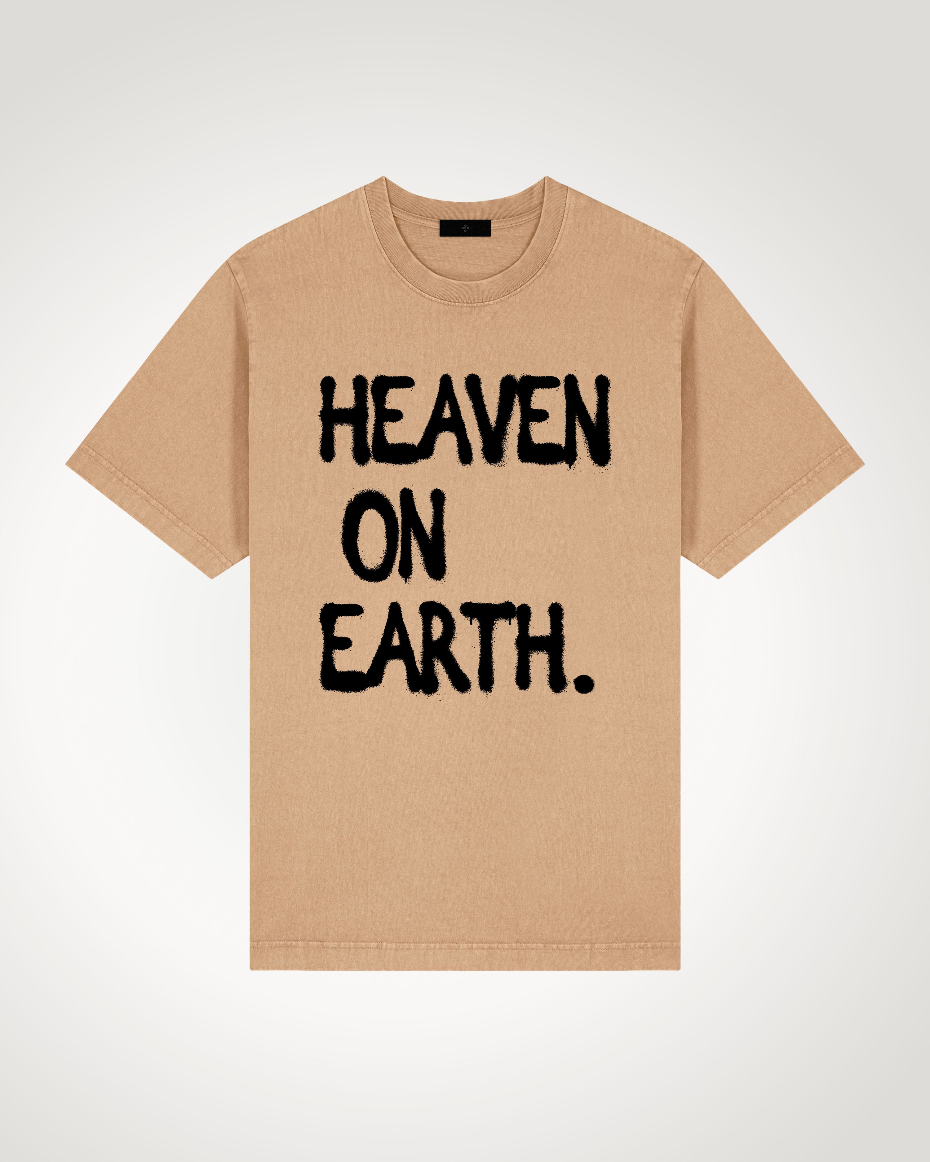 Heaven On Earth T-Shirt In Vintage Beige